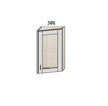 Шкаф скошенный 380 мм витрина